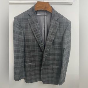 NWOT Brooks Brothers -Saxxon Gray Checked Sport Coat Regent Fit 40R